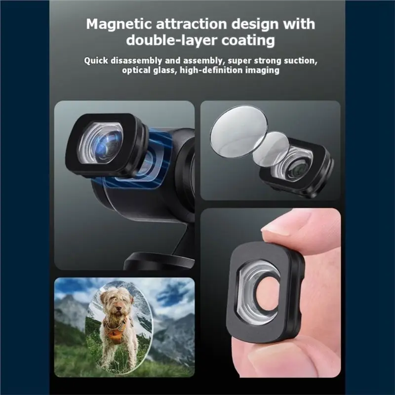 [LXYA68Z!] Magnetic Wide-Angle Lens Filter For DJI Osmo Pocket 3 Gimbal Camera Extending FOV To 112° Photography Accessory