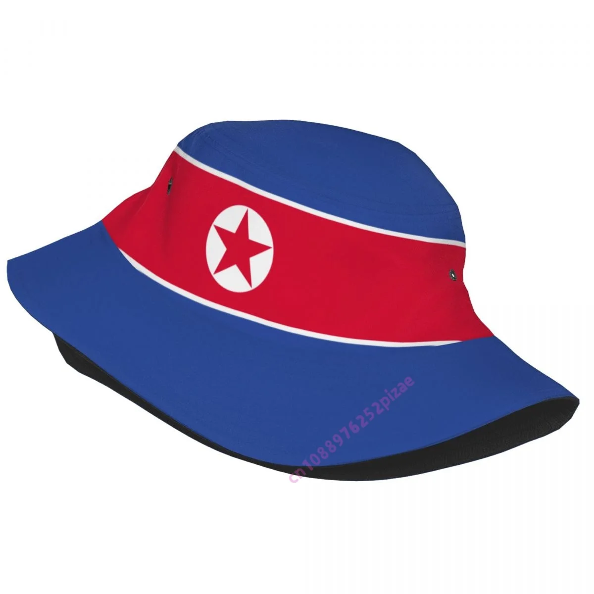 North Korea 3D Flag Men Women Soccer Bucket Hat Outdoor Sun Protection Cap Breathable Mesh For Fisherman Camping Hiking