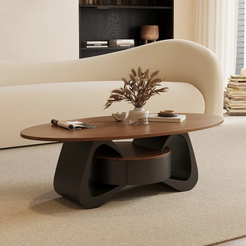 

with drawer coffee tables oval solid wood home Medieval side table combination Unique design stolik kawowy living room furniture