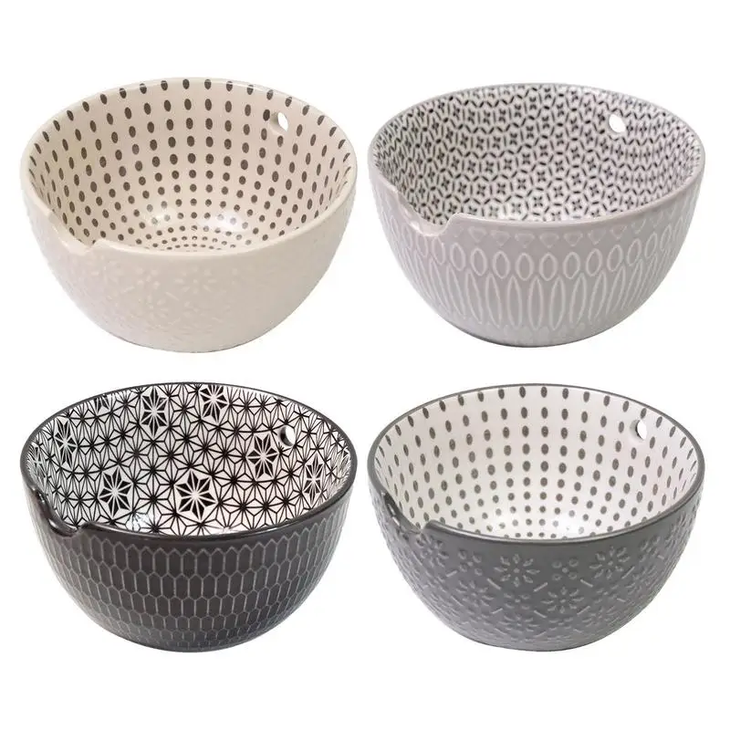 

Ceramic Yarn Ball Bowl Ceramic Yarn Bowl 3D Embossed Ceramic Tangle-Free Yarn Ball Holder Rustic Handcrafted Knitting Crochet