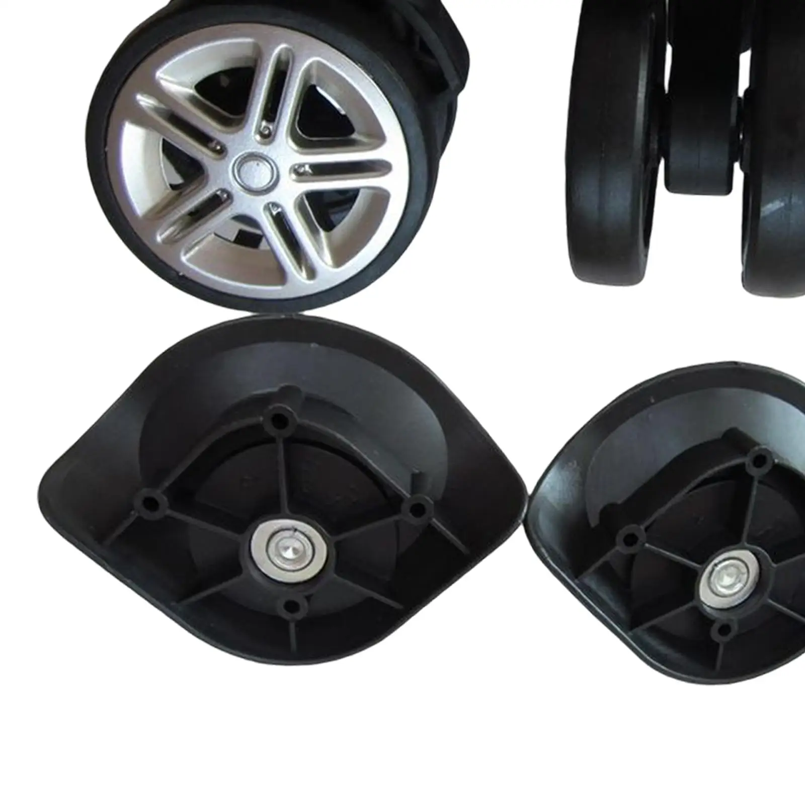 Luggage Wheels,1 Pair Box Accessories 360 Swivel Wheel, Suitcase Luggage Carrier Wheel Replacement