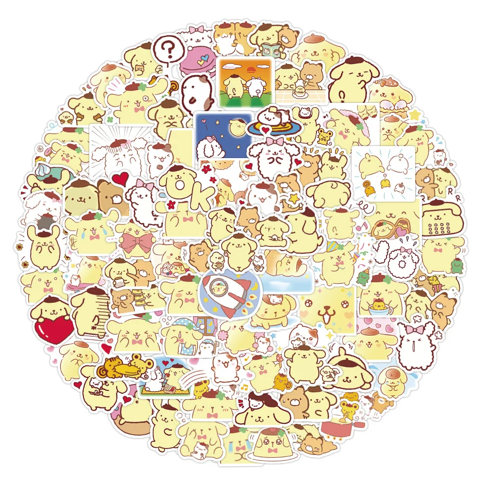 Pegatina de popompurin de 50/60 piezas, bonita funda de teléfono móvil con dibujos de mascotas, Material de decoración de cuenta de mano