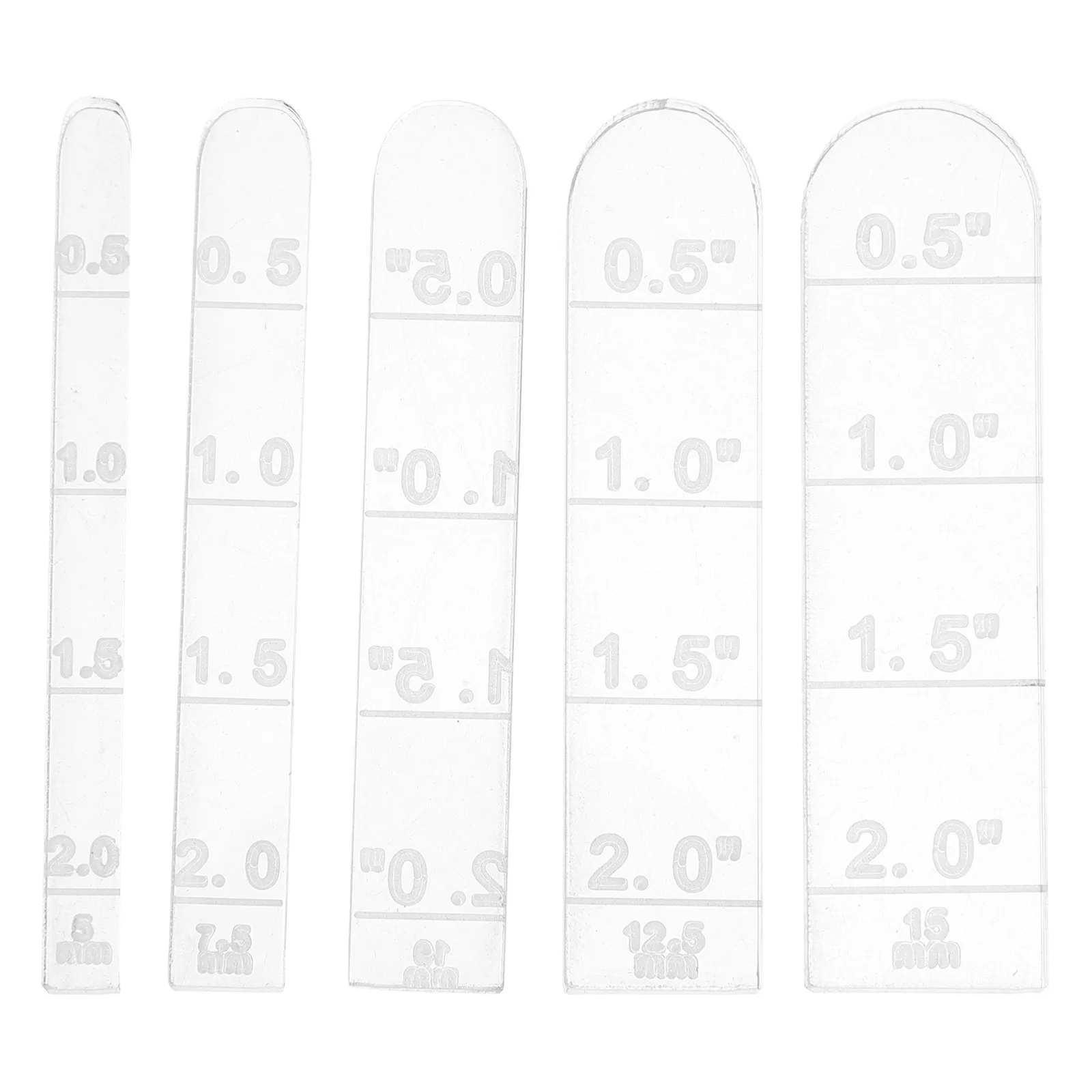 

5Pcs Polymer Clay Thickness Guide Acrylic Rainbow Arch Set Precise Clay Rolling Pin Depth Guide Jewelry Supplies Earring Tools
