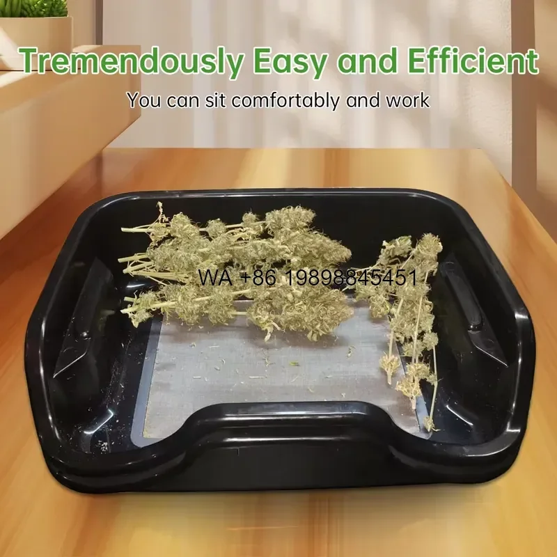 Wmwmnu Manual 150 220 Micron Screen Bin Plastic Pollen Collection Trim Tray Kit with Ergonomic Design for Herb Trimming