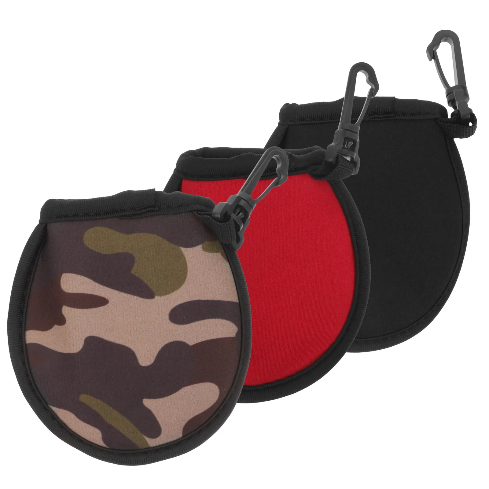 3Pcs Golf Ball Wipe Pouch Water Resistant Cleaner Bag Lightweight Design for Travel Convenient Course Essential Kit