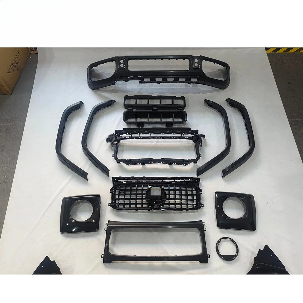 

Facelift Tuner Front Bumper Grille Full Body Kit for Headlight Cover 2019 + G-Class W464 G500 550 to G63 Body Kit PP Car