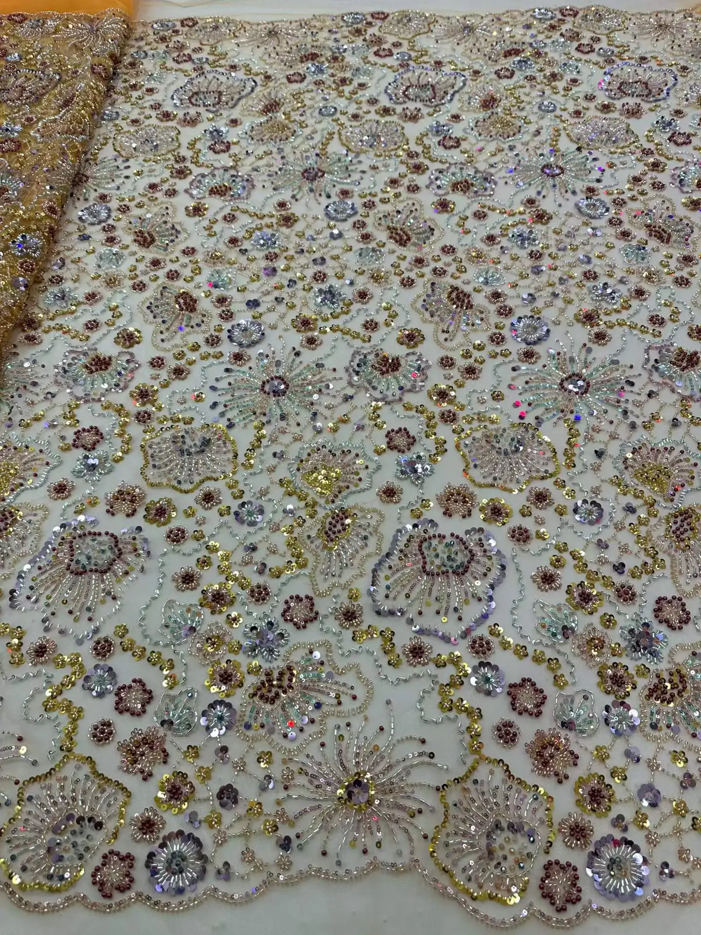 

Pink African Groom Lace Fabric 5 Yards Latest Nigerian Lace Fabric 2026 High Quality Lace Sequins Embroidered French For Dresses