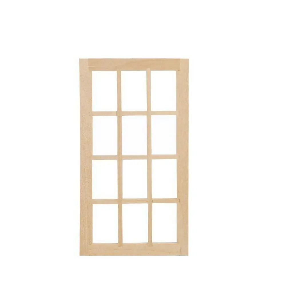 5 Styles Miniature Doll Accessories 1/12 Dollhouse Furniture Doll House Window Doll Furniture Wooden Frame Glass Plate