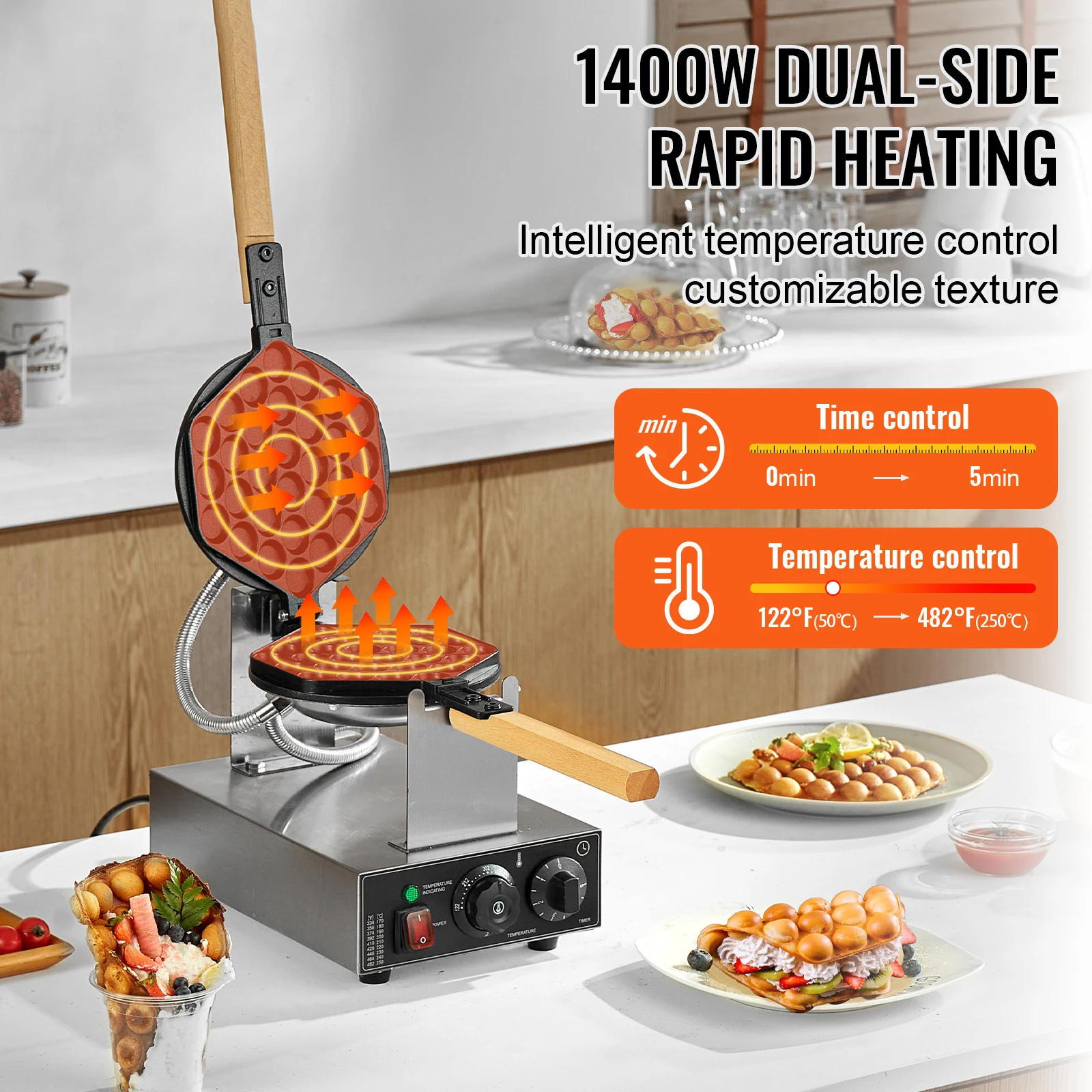 홈와이즈 상업용 에그 버블 와플 메이커 1400W 논스 - Egg Waffle Pan 리뷰 및 가격