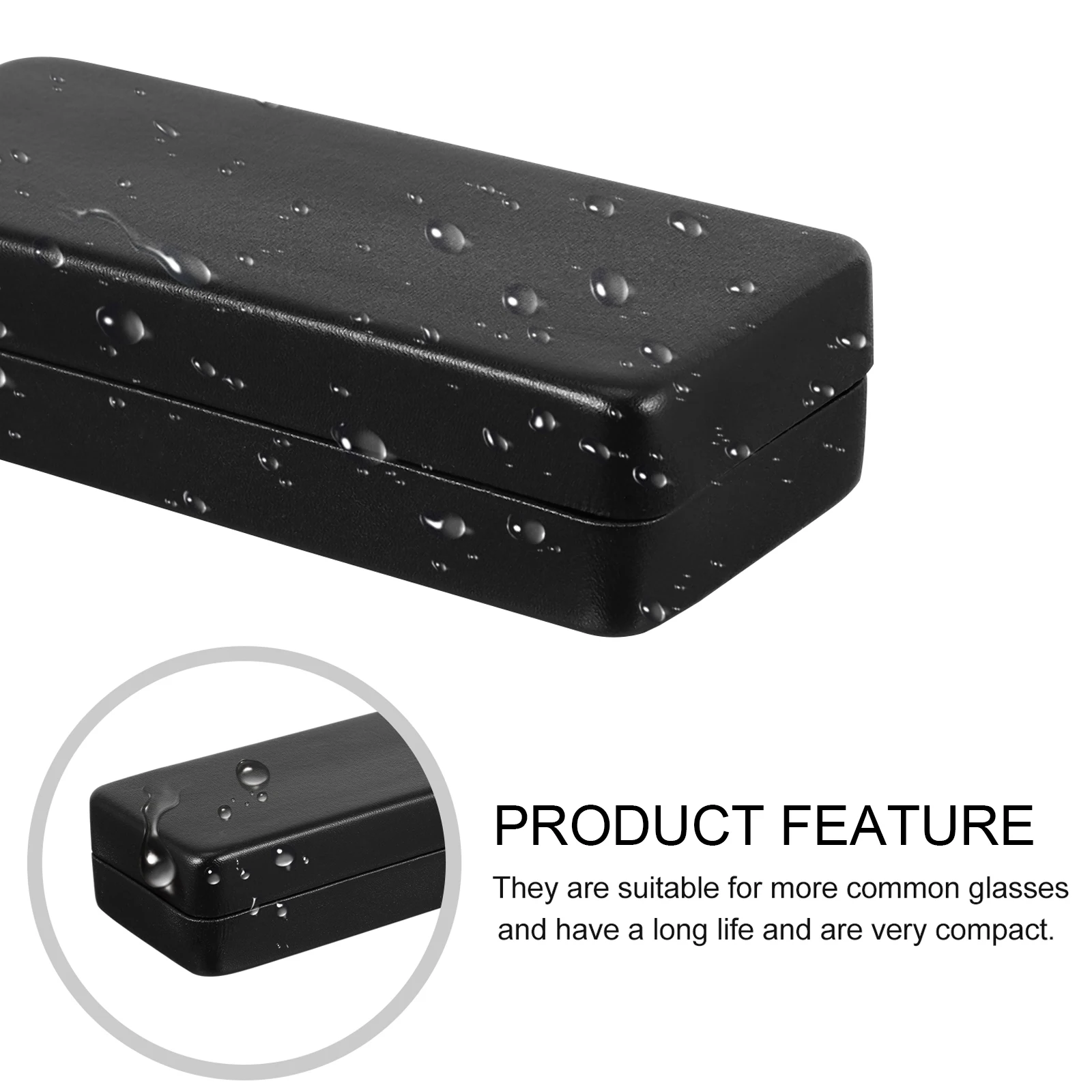 

1pc Glasses Case Eyeglasses Box Black PU Portable Sunglasses Bag Protector Storage Holder Zipper Cases