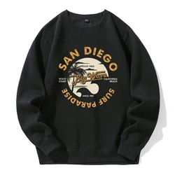 San Diego Surf Paradise, West Coast Of California Tracksuit Men Street Sports Hoodies Loose Oversized Hoody Fashion Casual Tops