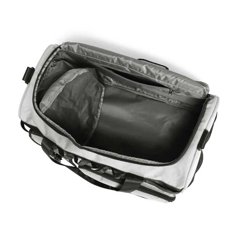 حقيبة ظهر 3 في 1 للسفر سعة 45 لترًا، حقائب رياضية كبيرة مقاومة للماء للصالة الرياضية، حقيبة من القماش الخشن مع حجرة للأحذية وجيب مبلل