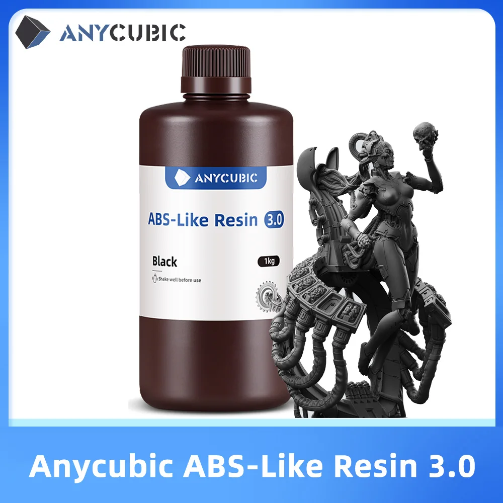 

ANYCUBIC ABS-Like Resin 3.0 для 3D-принтера ЖК-дисплей, высокоэластичный, минимальный запах, более высокая точность с низкой скоростью усадки для M7