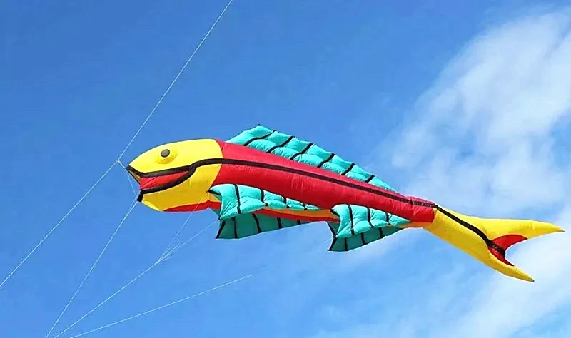 Kostenloser Versand 7m Fisch Drachen fliegen für Erwachsene automatische Drachen maschine Cometas Para Volar Deportes-y-Ocio Drachen profession ellen Spaß