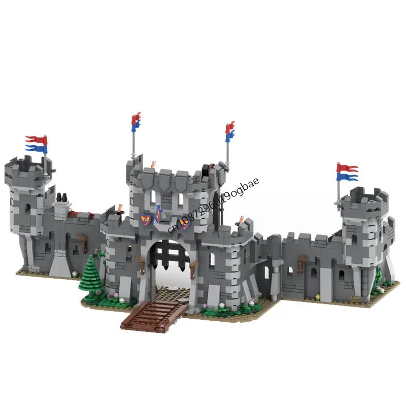 جديد 1527 قطعة MOC عرض الشارع في القرون الوسطى نموذج قلعة العاهل الأسود لتقوم بها بنفسك أفكار إبداعية لعبة أطفال تجميع لغز كتل الطوب هدية #3