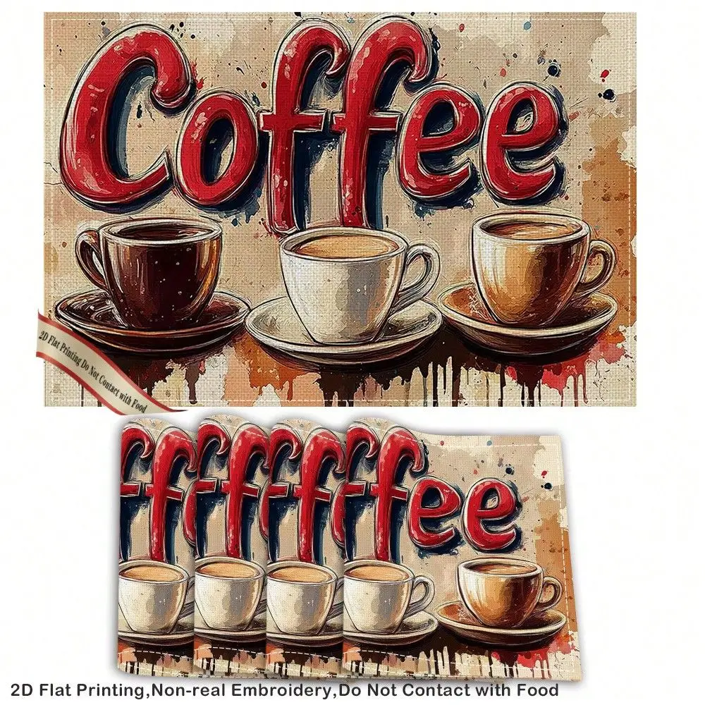 Linen Placemats Set Of 4 6 Cafe Table Mats Washable Place Mats For Home Party Indoor Kitchen Dining Table Decoration 3045cm 11.