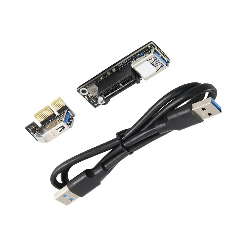 PCIE Riser Cable 10Gbps USB 3.0 PCI Express X1 To X1 Extension Cable Adapter Card Converter For Desktop PC 0.6M-Y18A