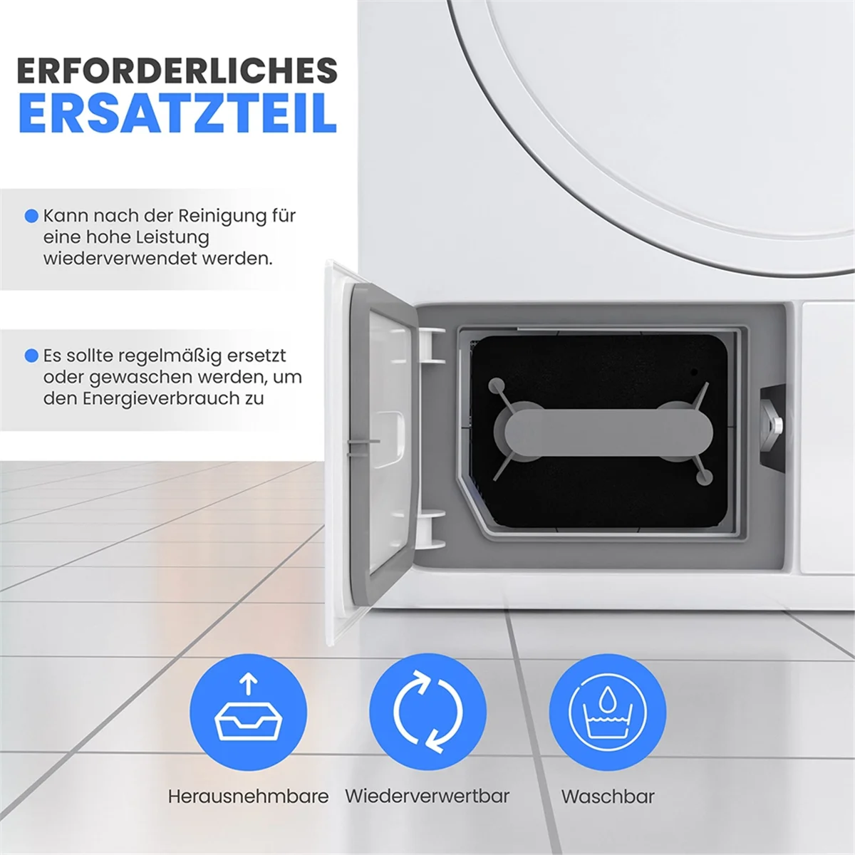 10 Filter für T1-Trockner 9164761   Ersatzteil für Wäschetrockner