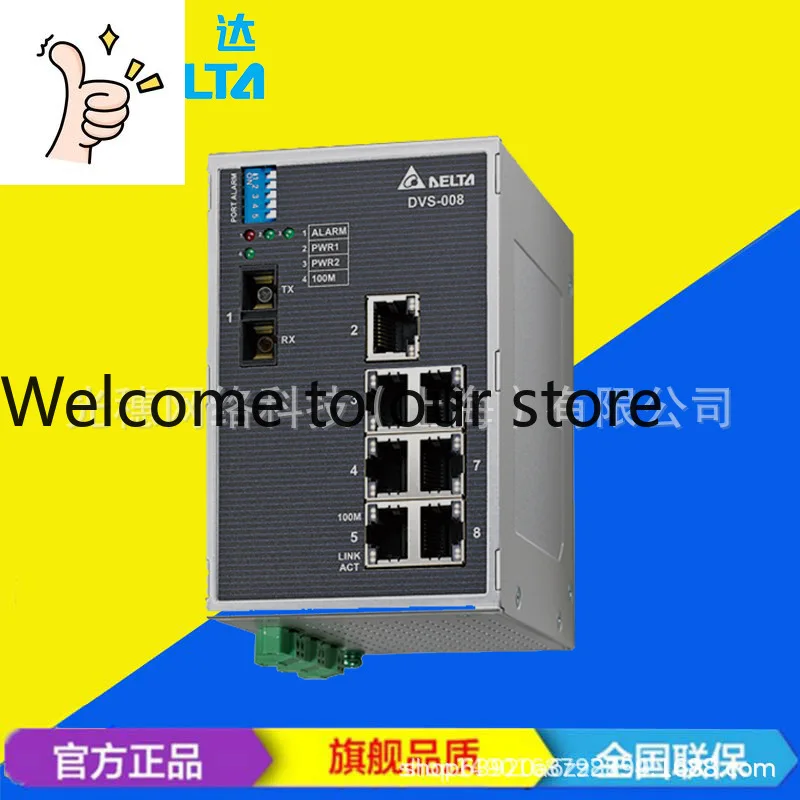 Switch Delta Original Genuino DVS-G008I00A No Administrado de 8 Puertos Eléctricos, Gigabit Ethernet, Suministro 2025