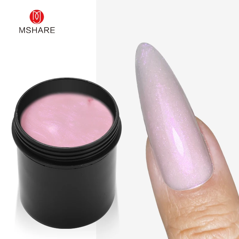MSHARE 250 g natürliches, nacktes, durchscheinendes, hartes Builder-Gelee-Gel, kein Fluss, Nagelverlängerung, Dehnung, Konstruktion, Reparatur, kaputt