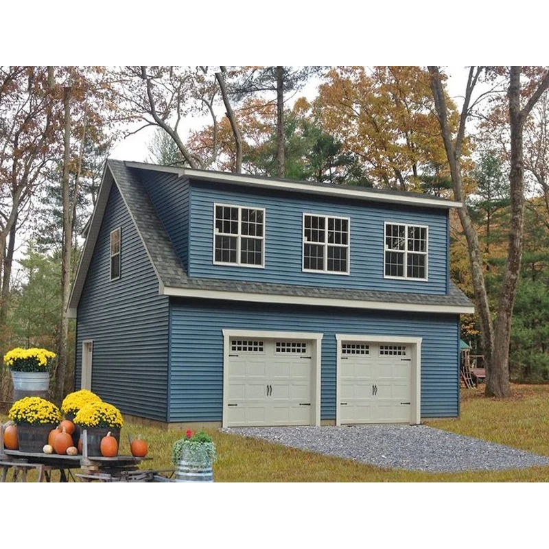 2 Layer Metal Building Construction Steel Material Car Garage Design Modern Prefab Garage Apartments