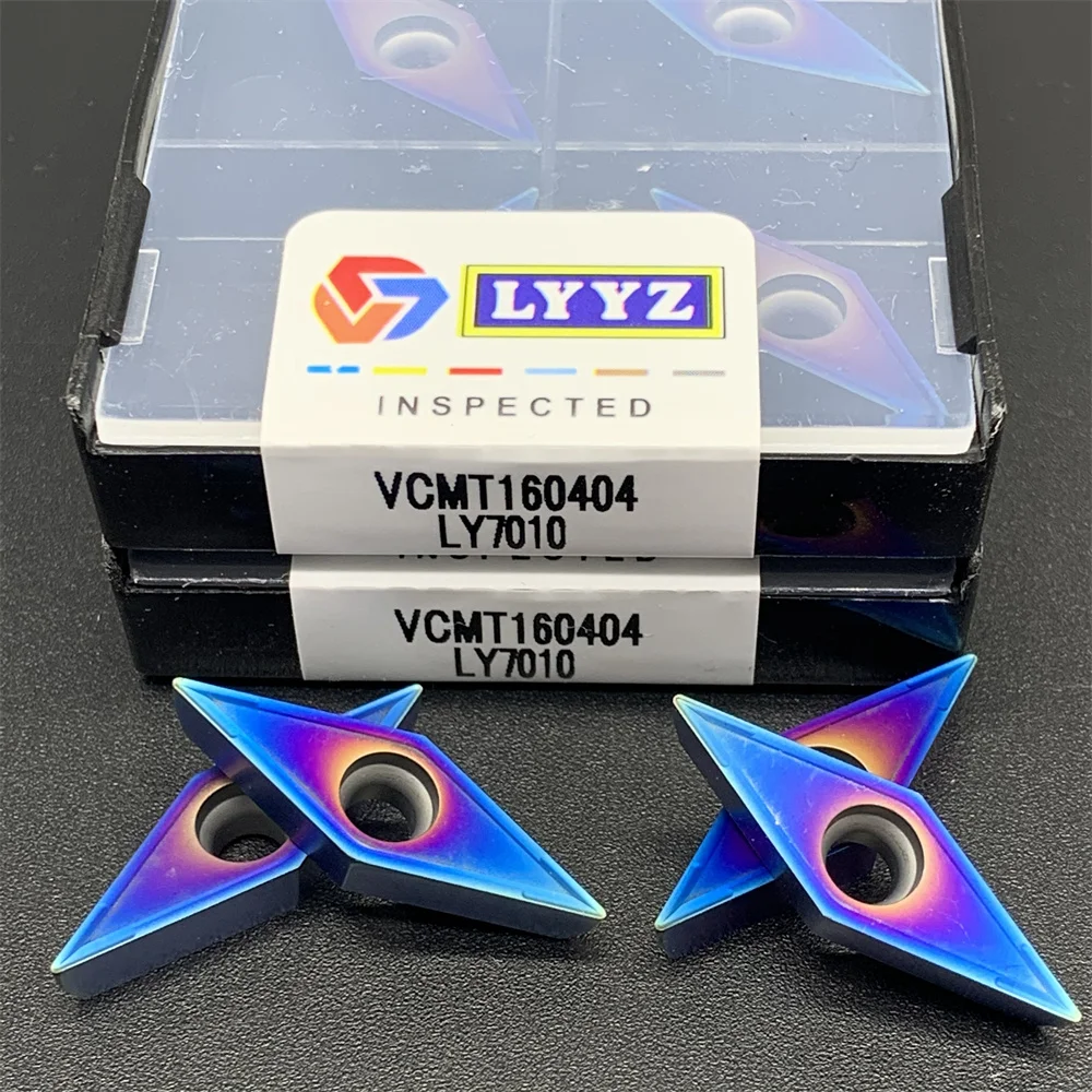 High-quality Blue Nano VCMT160404 LY7010 VCMT160408 LY7010 Turning Tool Blue Flame Series CNC Milling Blades VCMT160404/08