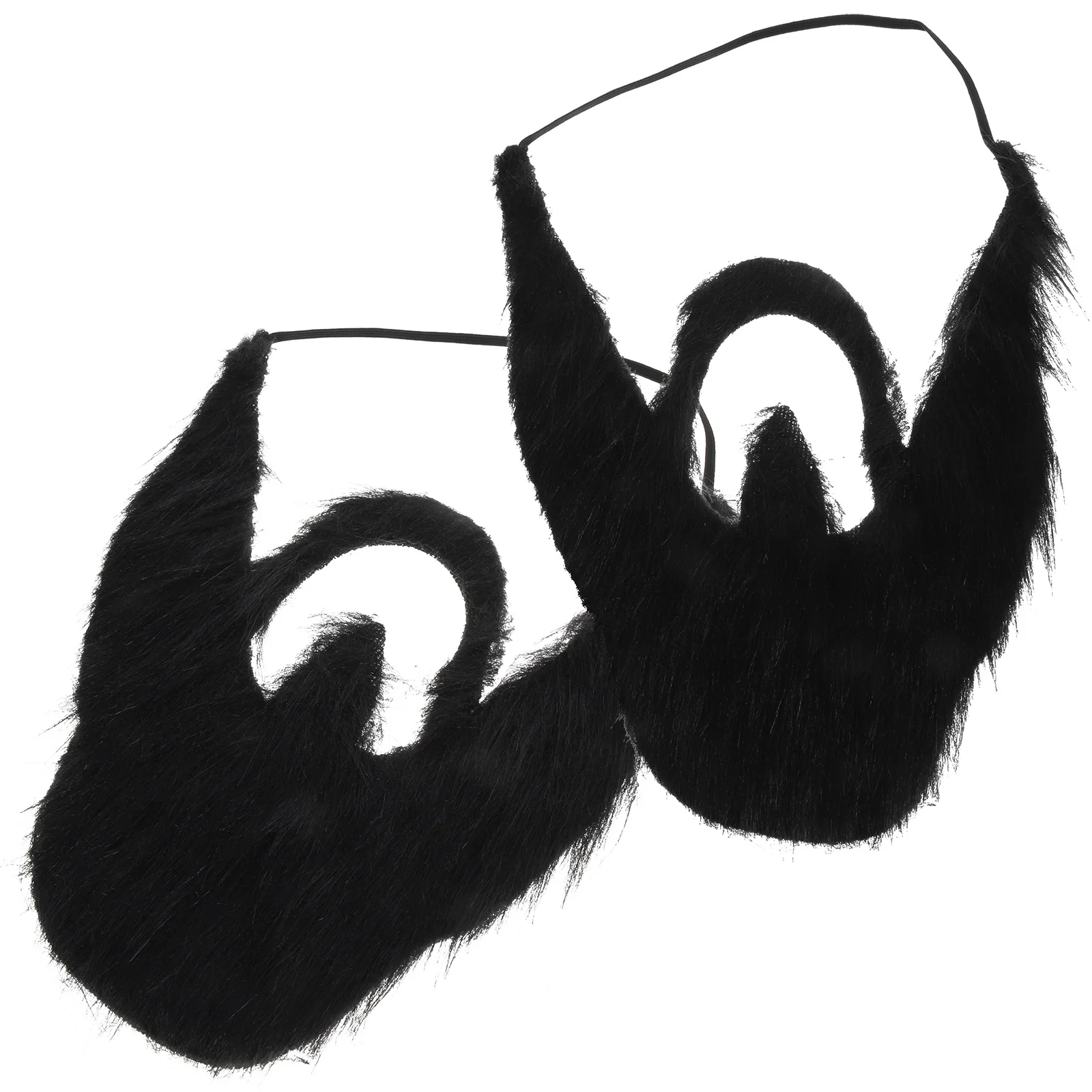 

2Pcs Fake Beard Cosplay Props Elastic Rope Halloween Party Costume Beard Mustache Whisker Mustache for Kids Fake Whisker