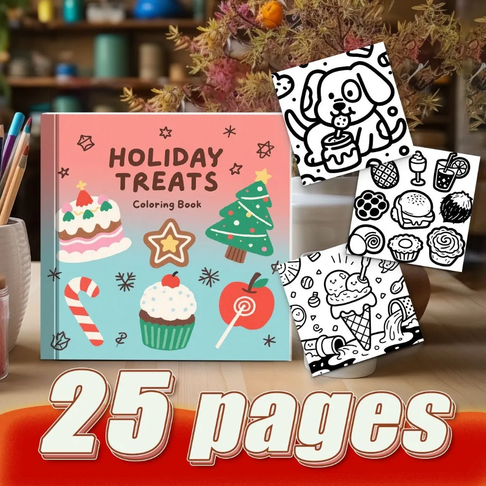Food Stress Relief Coloring Book Adult Relax Body And Mind Food Art Style Hand Account Decoration High Quality Paper