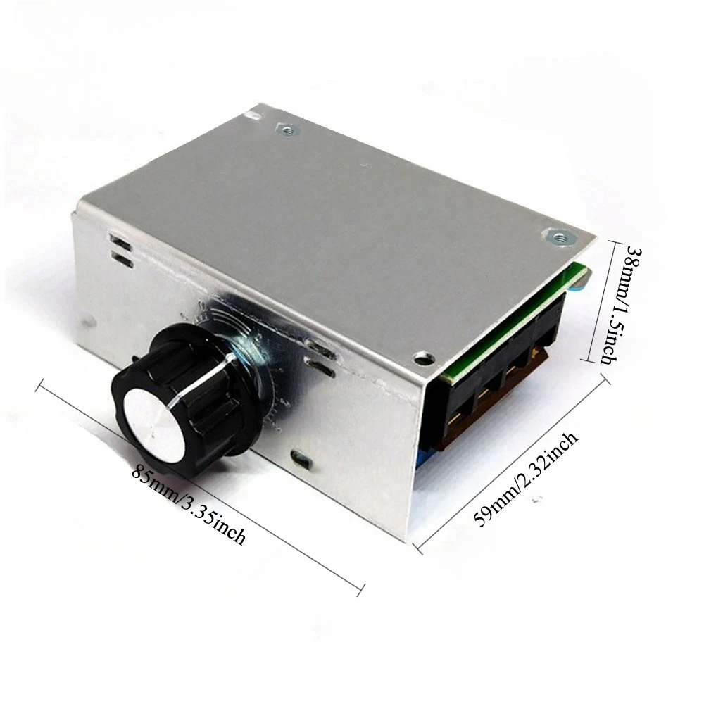 

4000W High Power Thyristor Electronic Voltage Regulator Dimmer Speed Temperature Control with Fuse Enclosure