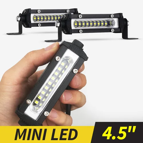 Mini barra de trabajo LED 9led delgada 4,5 ''27W Moto trabajo SUV todoterreno UTV 4x4 camión foco inverso de respaldo lámpara antiniebla de conducción
