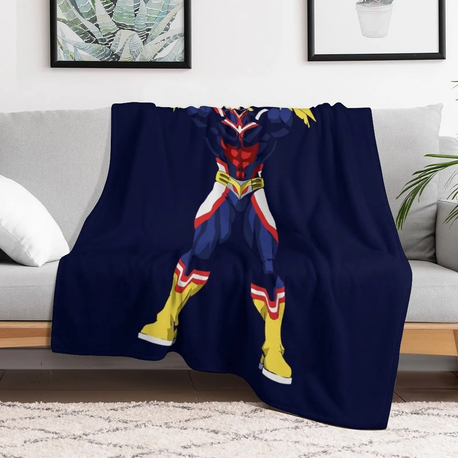 All Might outline Throw Blanket valentine gift ideas Decoratives Blankets