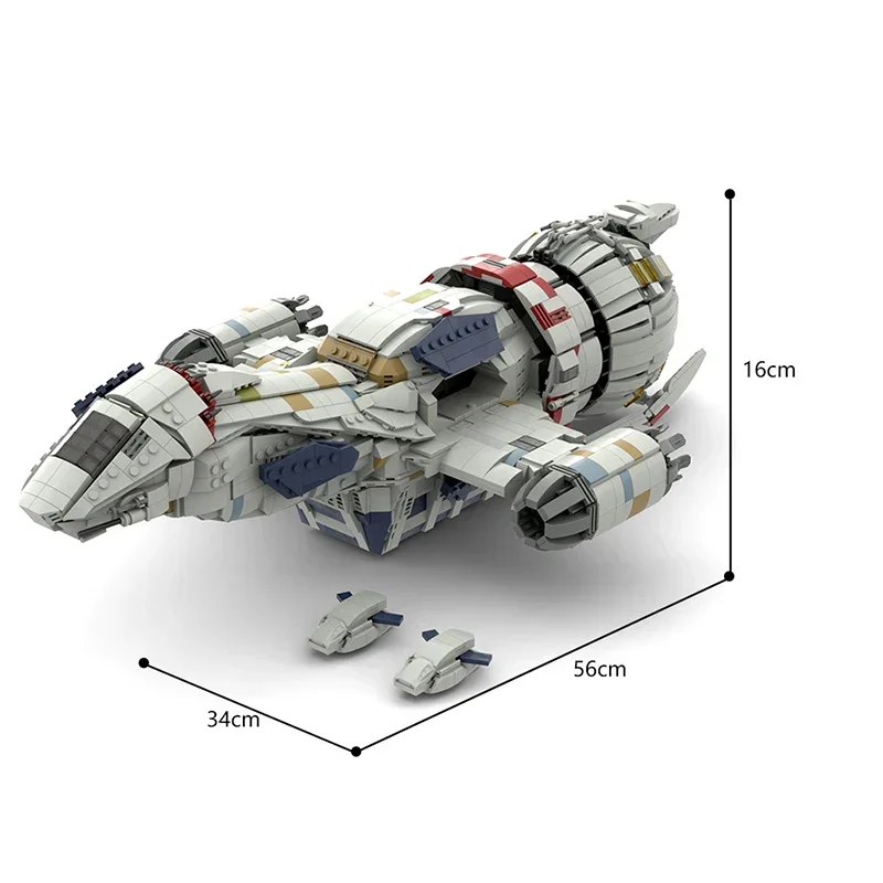 MOC-110302 Sci-Fi Movie Space Transport Spacecraft Model Serenity Spaceship Building Blocks Set Toys for Children Birthday Gift