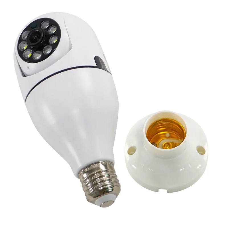 Saikiot 2MP 4MP V380Pro Bulb Light Camera WIFI Bulb Camera 360 E27 CCTV Security Ceiling Mount AC Power Security PTZ Bulb Camera