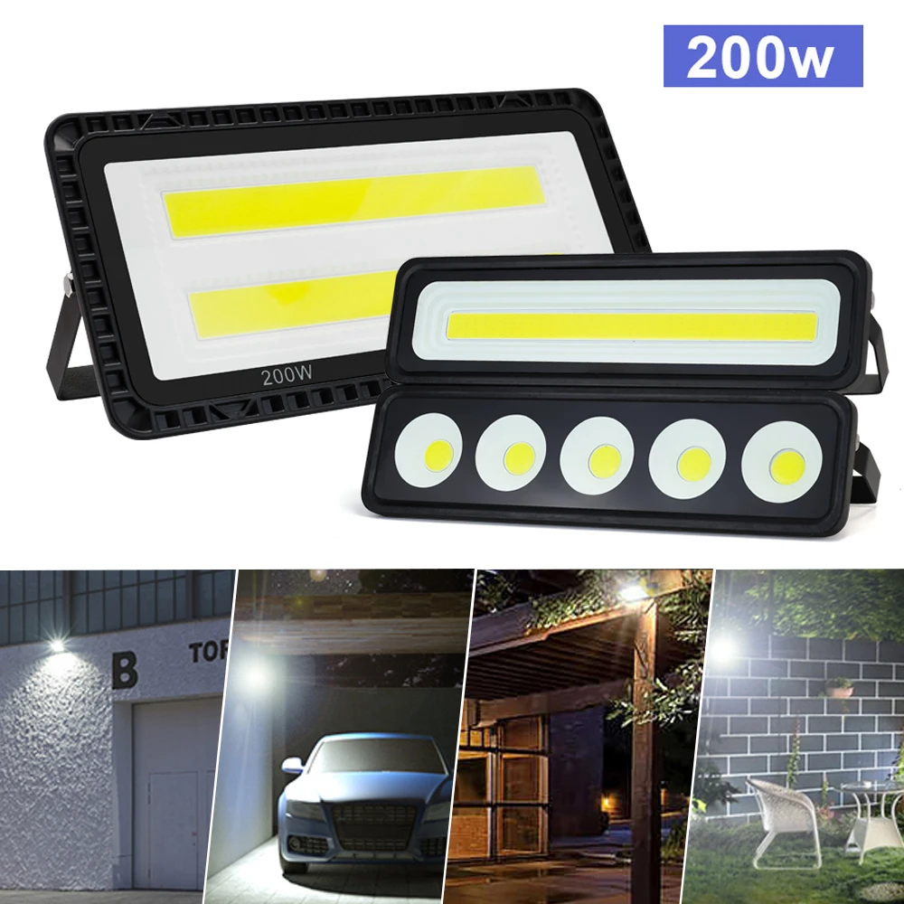 

LED Flood Light Outdoor Lighting 50W 100W 200W AC 220V IP66 Waterproof Projector Gardern Wall Lamps Stree Landscape Floodlight