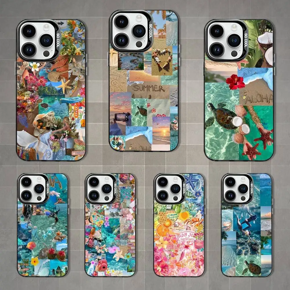 

Ocean Wine Lemon Ltaly Phone Case For iPhone 17,16,15,14,13,12,11,Mini,Pro,MAX,XS Black Matte Shockproof Cover