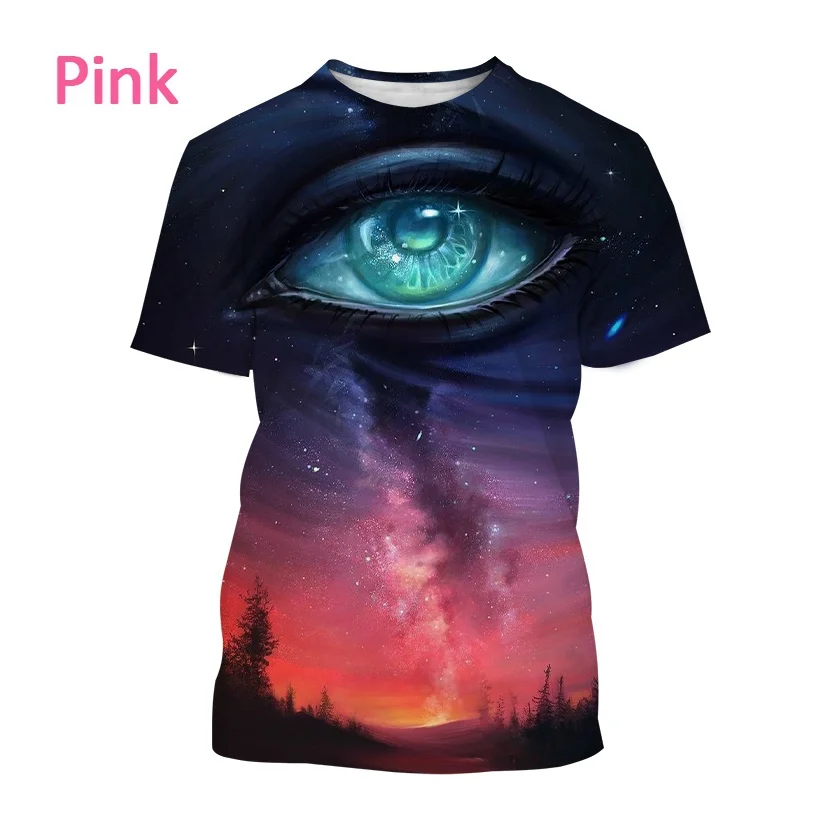 2022 New Eye 3D Printing T-Shirt Unisex Human Soul Window Cool Short Sleeve Street T-Shirt Harajuku Cool Hip Hop Top