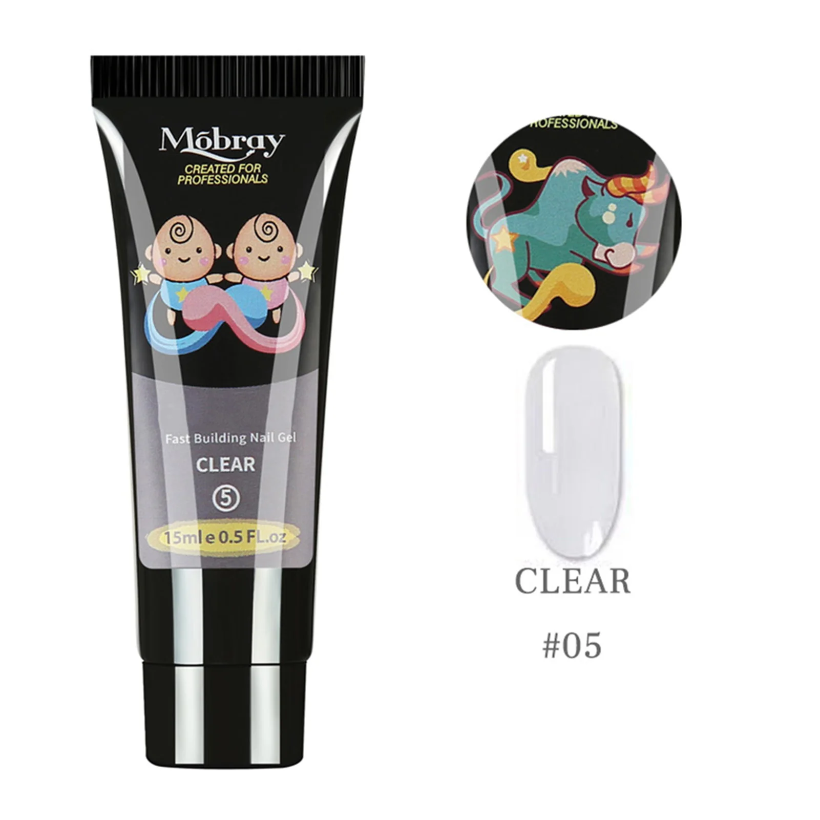 9 colori 15ml Colla per unghie per costruzione rapida Stampi per unghie trasparenti Clip per unghie Set per manicure Kit per costruzione di nail art Kit per costruzione di nail art