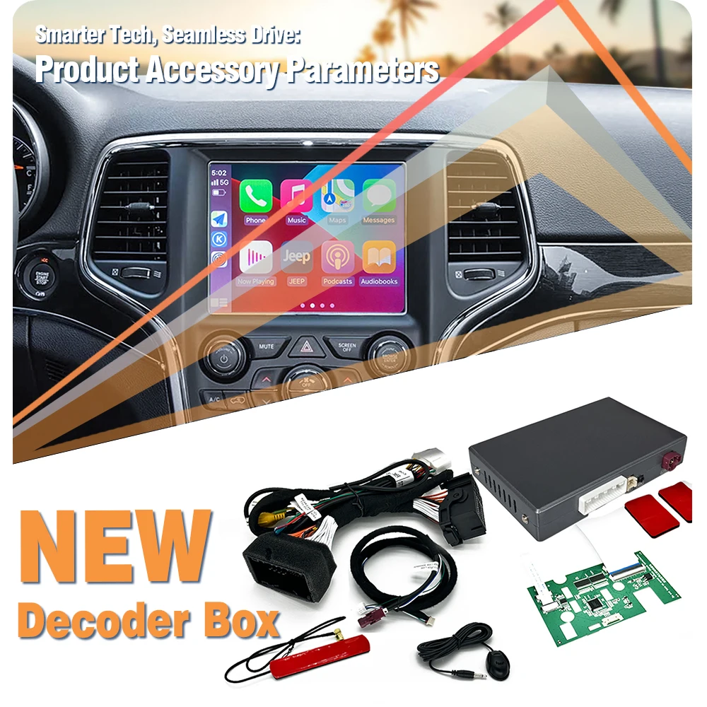 AUTOTOP OEM Bildschirm-Upgrade-Decoder für Fiat Freemont Jeep Viaggio 300C Dodge Journey Challenger Commander CarPlay Android Auto – Detail 11