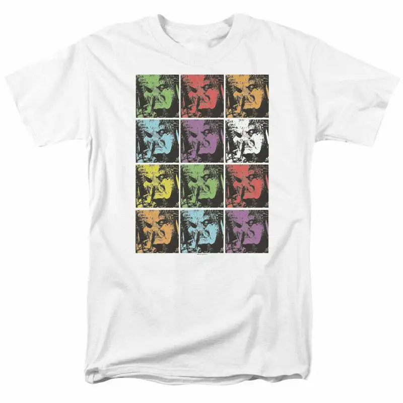 Camiseta Predator Warhol Yautja con licencia de ciencia ficción alienígena película Retro clásico blanco