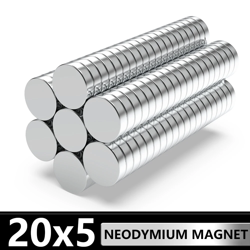 

1~60 Pcs Small Round Magnet 20x5 Permanent NdFeB Super Strong Powerful Magnetic imans N35 20mm x 5mm Neodymium Magnets