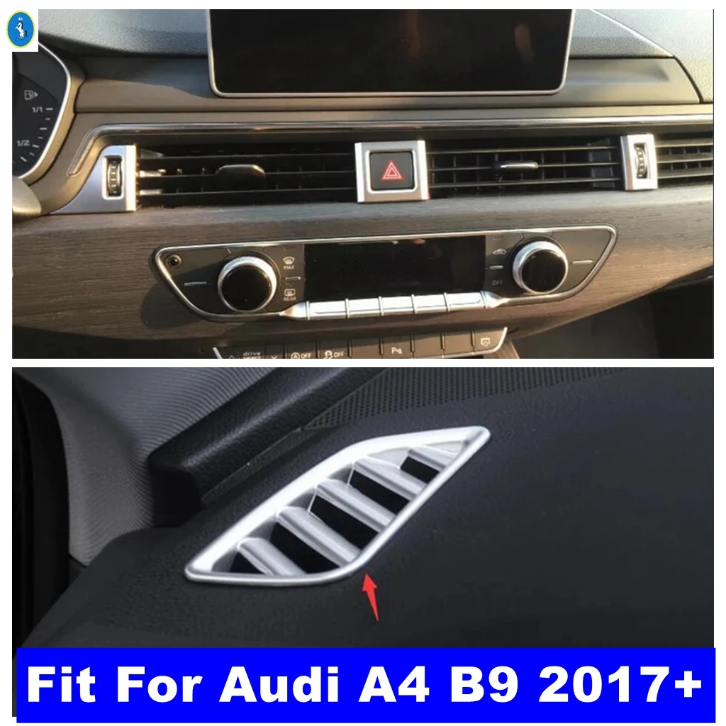 

ABS Auto Dashboard Air AC Conditioning Outlet Vent Decor Panel Cover Trim For Audi A4 B9 2017 - 2020 Matte Interior Accessories