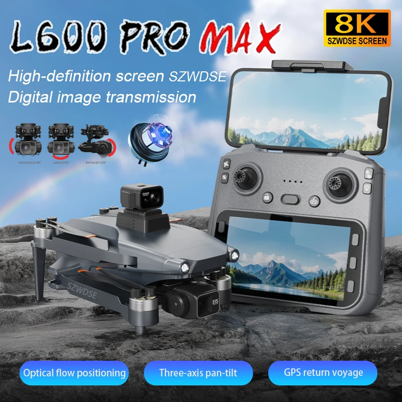 L600 Pro MAX GPS الطائرة بدون طيار المهنية 4K كاميرا 3-Axis Gimbal الأمن مراقبة الطائرة بدون طيار فرش تجنب العوائق FPV UVA لعبة #1