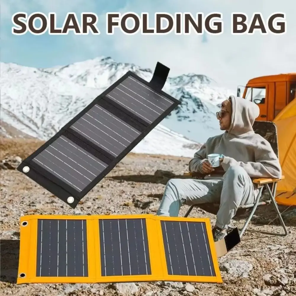 USB Port Solar Panel Charger Flexible Design 10W 5V Foldable Solar Panel Folding Design Waterproof Solar Power Bank Travel Use