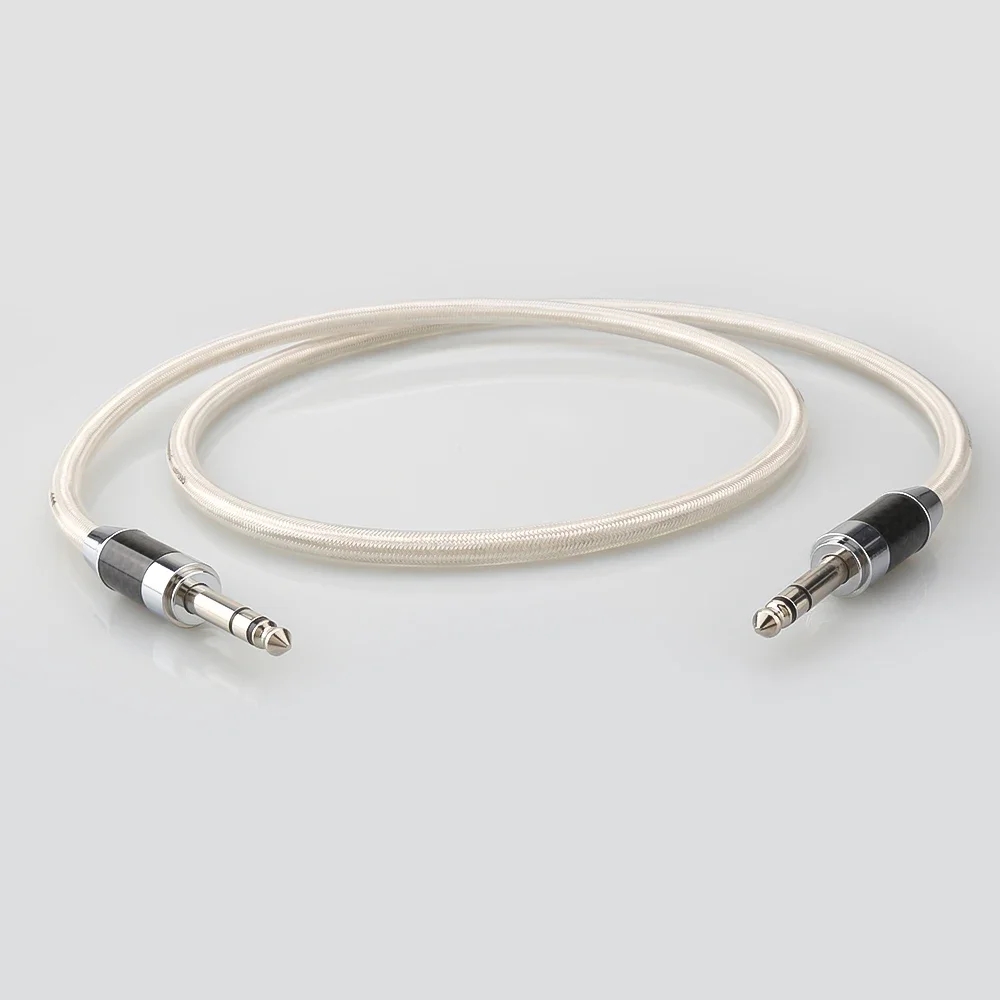 HiFi 6.35mm (1/4) Male TRS to 6.35mm Male TRS Stereo Microphone Audio Cable for Electric Guitar, Keyboards, Amplifier