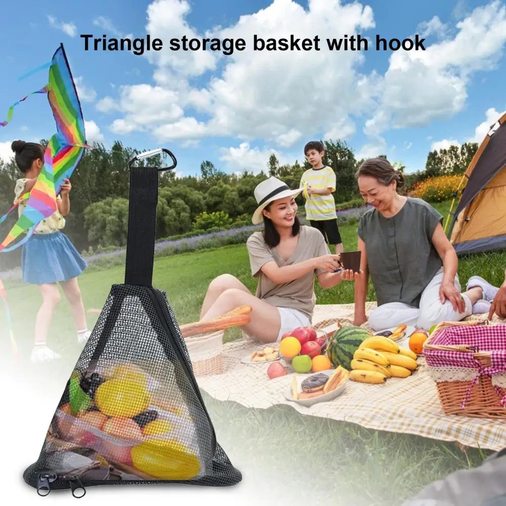 Folding Camping Drying Net Wear-resistant Nylon Grid Design Triangle Drying Rack Net for Outdoor