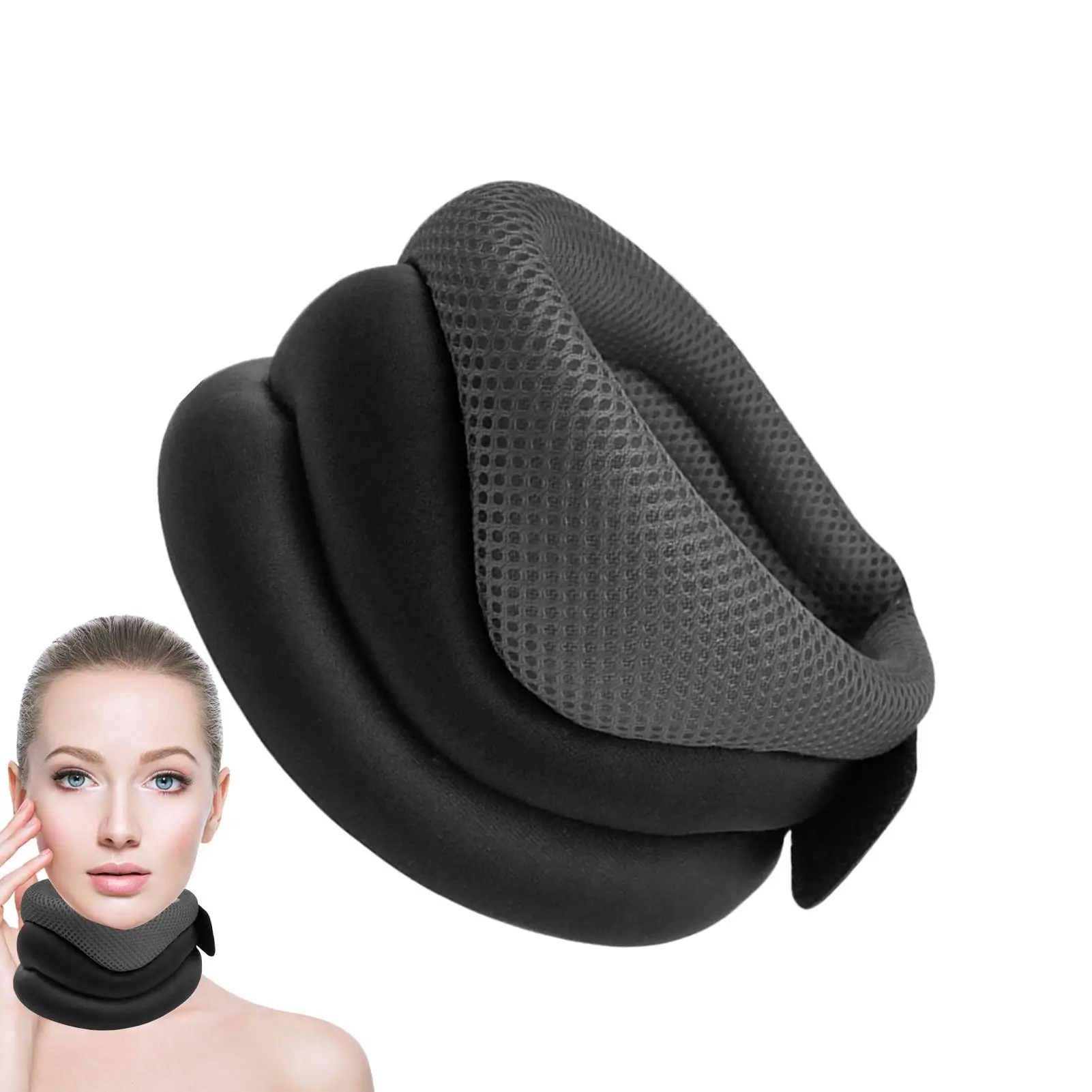 

Шейный бандаж для шеи, поддержка шеи, шейный воротник для сна, многоразовая накладка, регулируемая мягкая губка, защита для сна