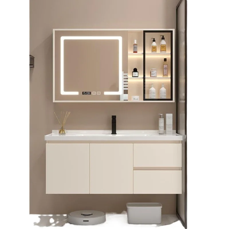 

Smart bathroom cabinet ceramic integrated basin, bathroom washbasin cabinet combination, bathroom washbasin table
