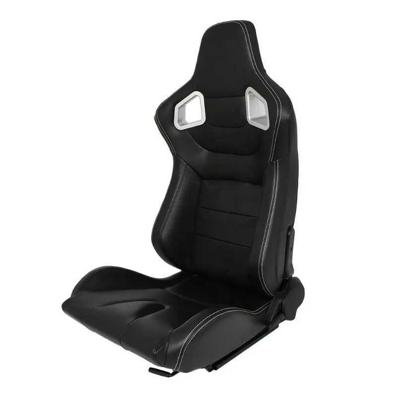 Black PVC Polyurethane Backing with Double Sliders for Automotive Sports and Racing Seats