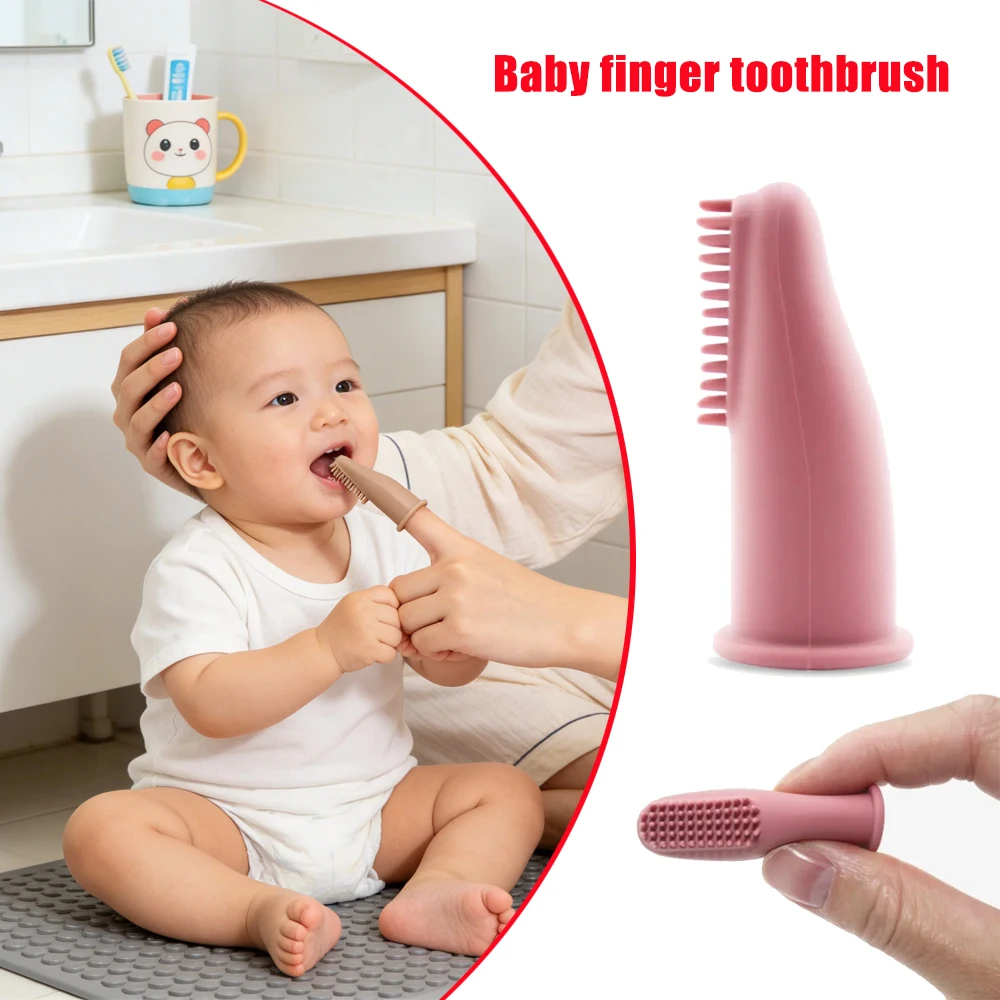 Lnfant Finger Toothbrush Teething Training Silicone Gum Cleaning Brush Baby Oral Care Dental Hygiene Supplies For Kids Toddler