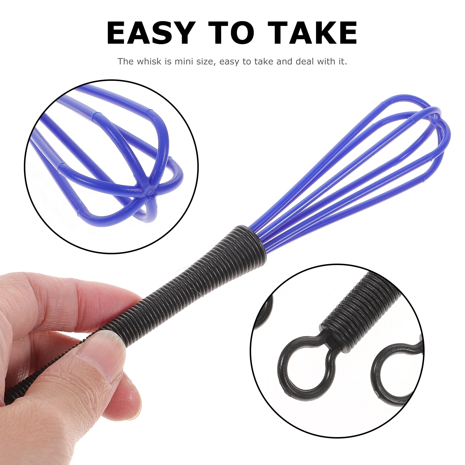 

5pcs Mini Plastic Balloon Whisks 8cm Handle 184cm Total Length for Hair Dye Egg Flour Mixing Tools Salon Mixer